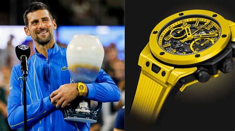 djokovic yellow hublot watch|novak Djokovic cincy Hublot watch.